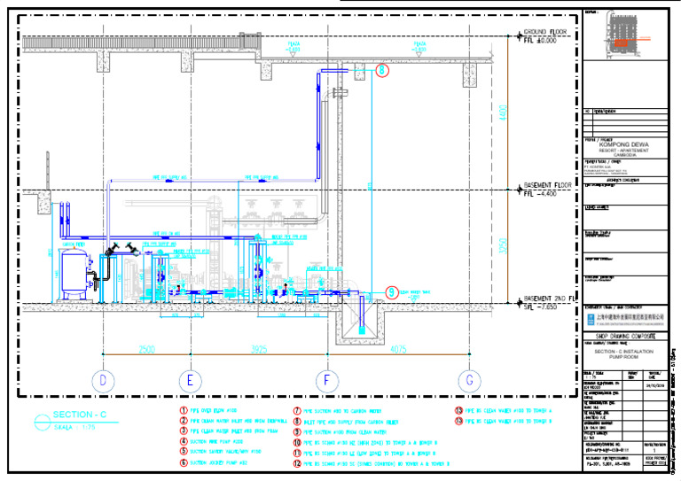 Section - C Installation Pump Room | PDF