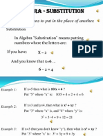 Algebra Substitution