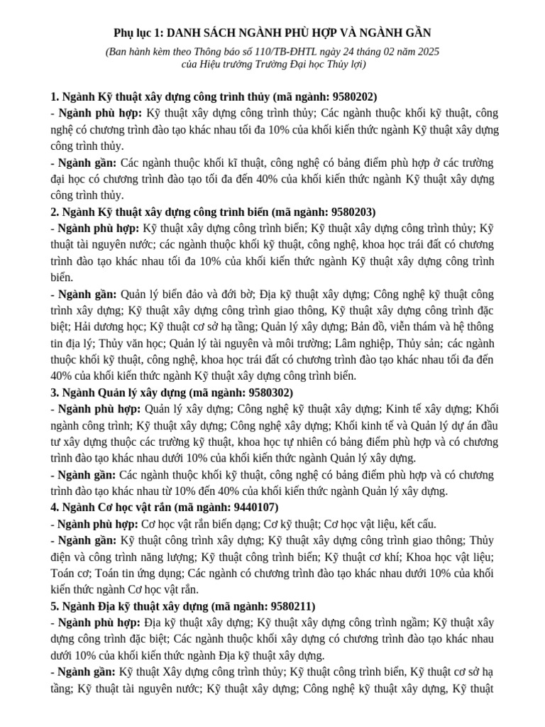 Phu Luc 1 | PDF