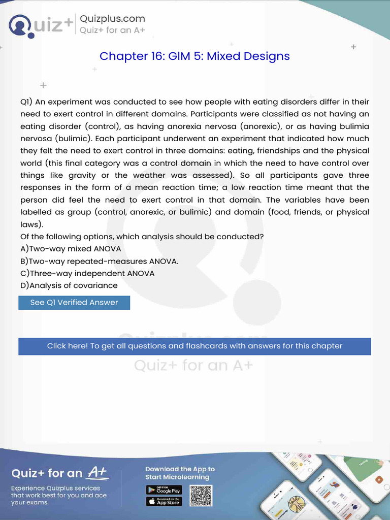 Of The Following Options Which Analysis Should Be Conducted | PDF