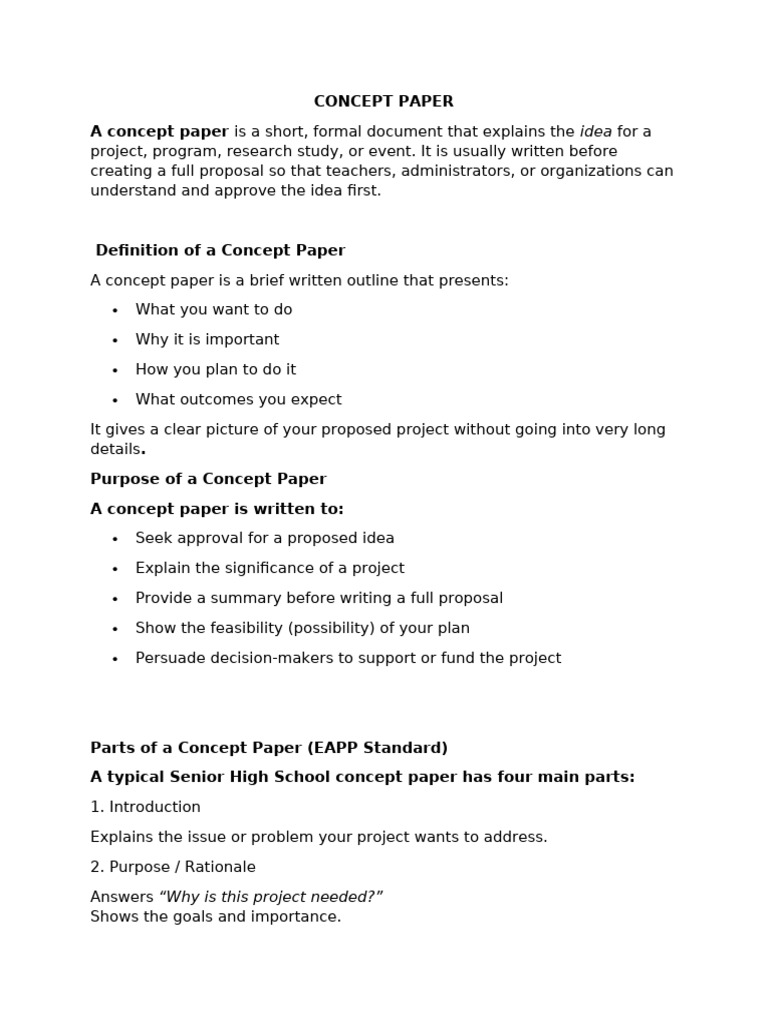 A Concept Paper | PDF | Learning | Teaching