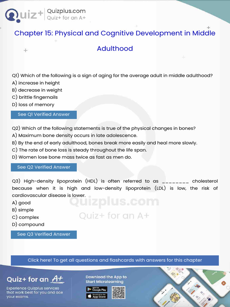 Which of The Following Is A Sign of Aging For The Average Adult in ...