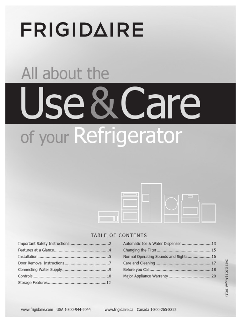 Frigidaire Refrigerator | PDF