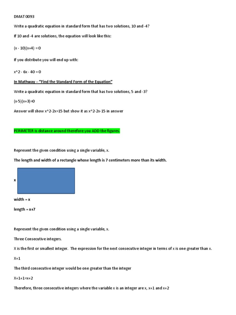 In Mathway "Find The Standard Form of The Equation" Download Free