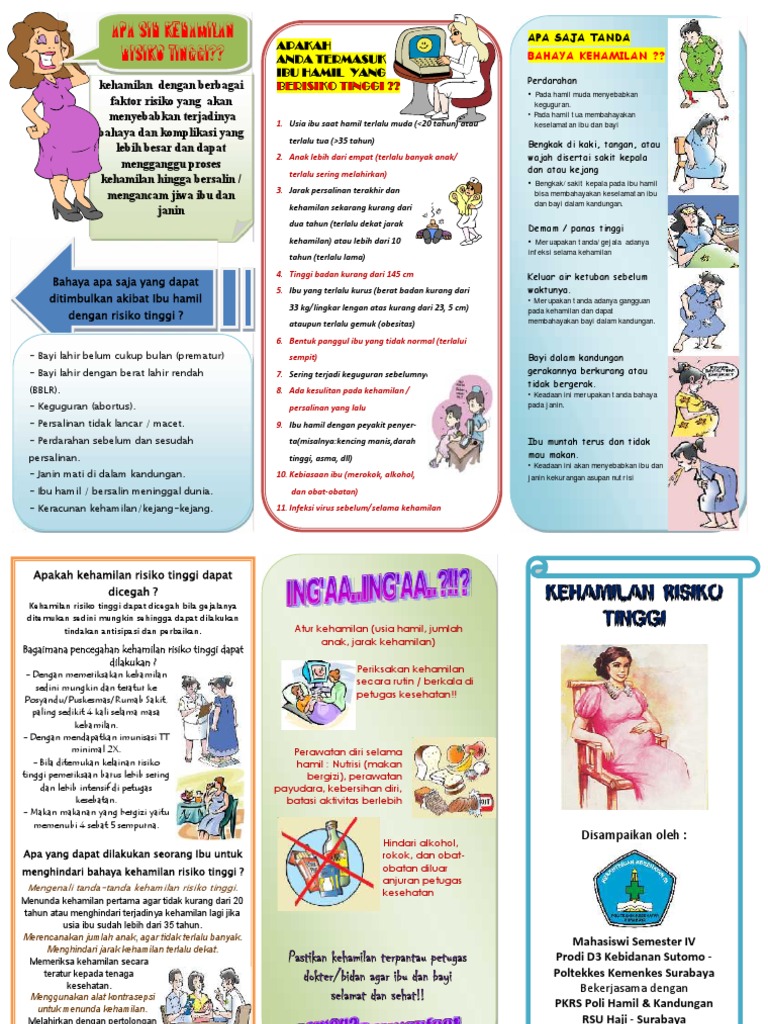 Leaflet Kehamilan Risiko Tinggi