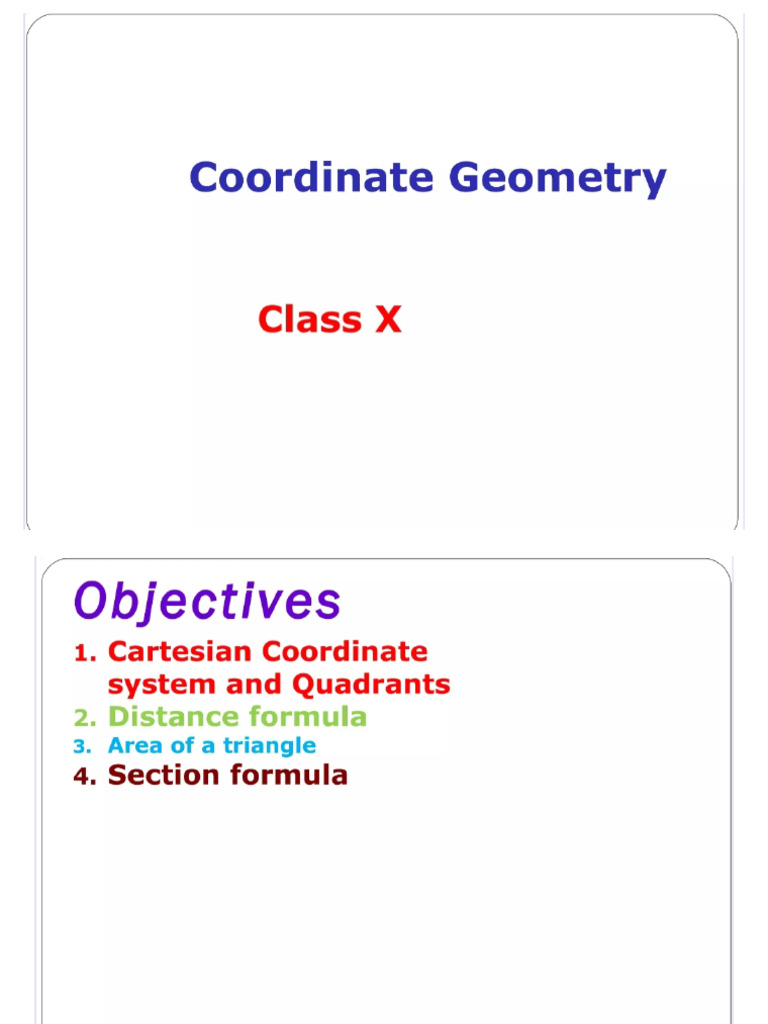 Coordinate Geometry Project | PDF