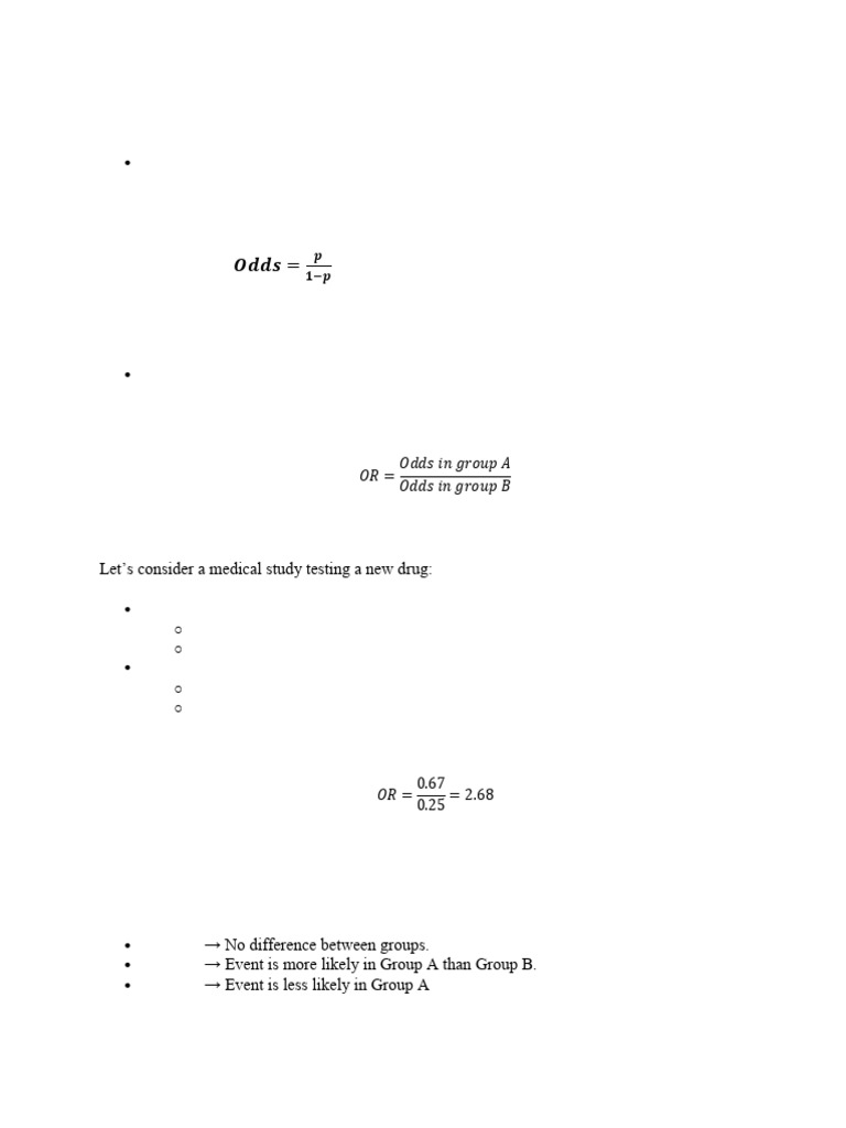 What Are Odds and Odds Ratio | PDF