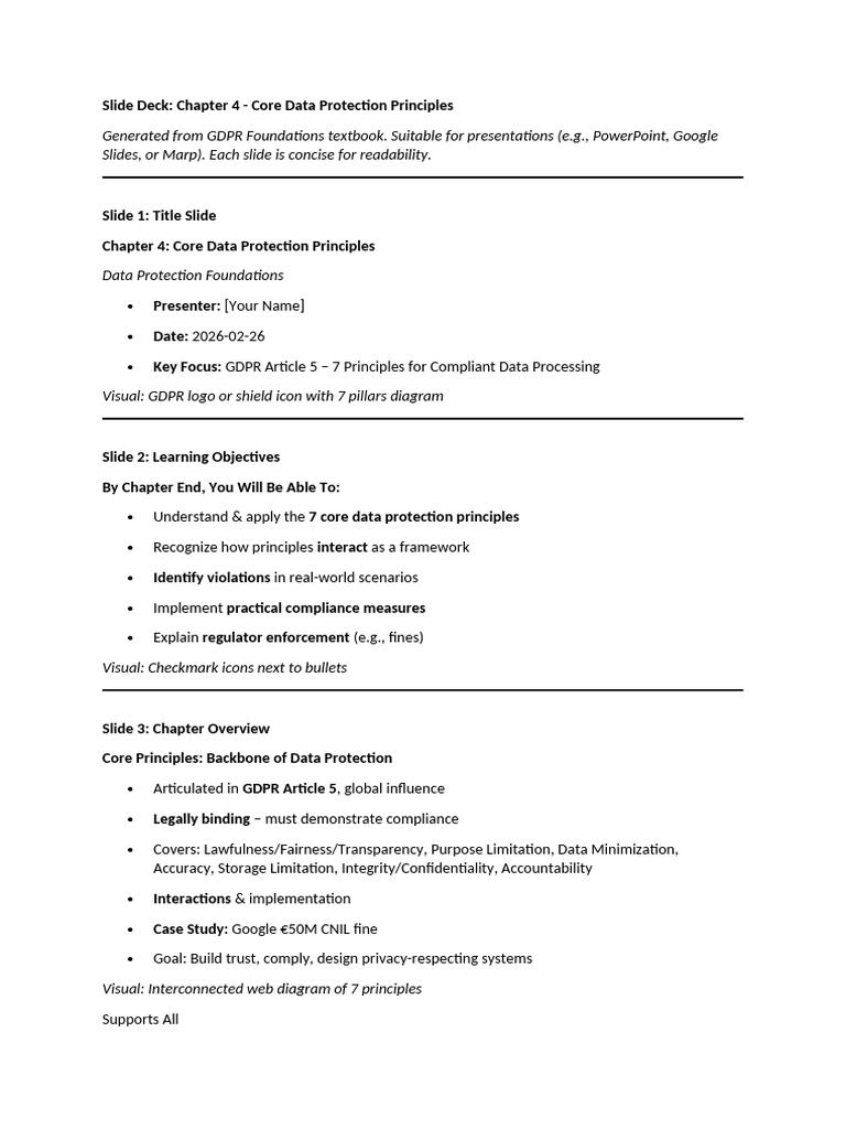 Principles of Data Privacy | PDF | Regulatory Compliance | Audit