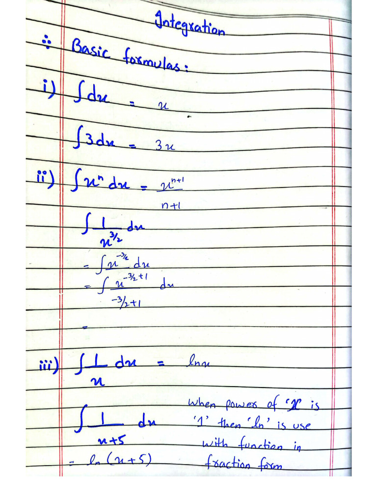 Basic Maths Integration | PDF