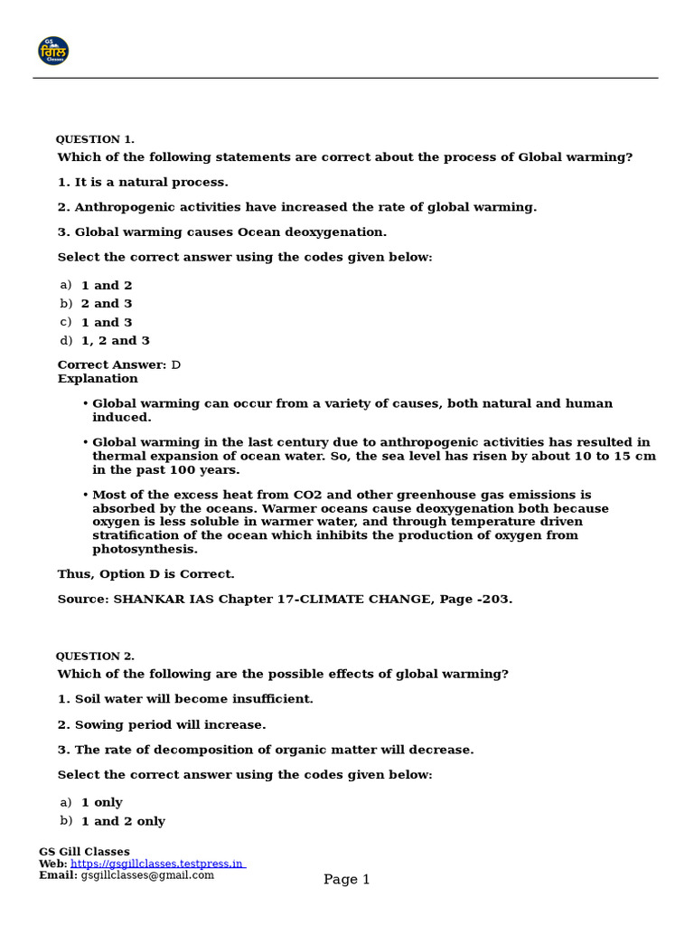 Env 1 Exp | PDF | Chlorofluorocarbon | Kyoto Protocol