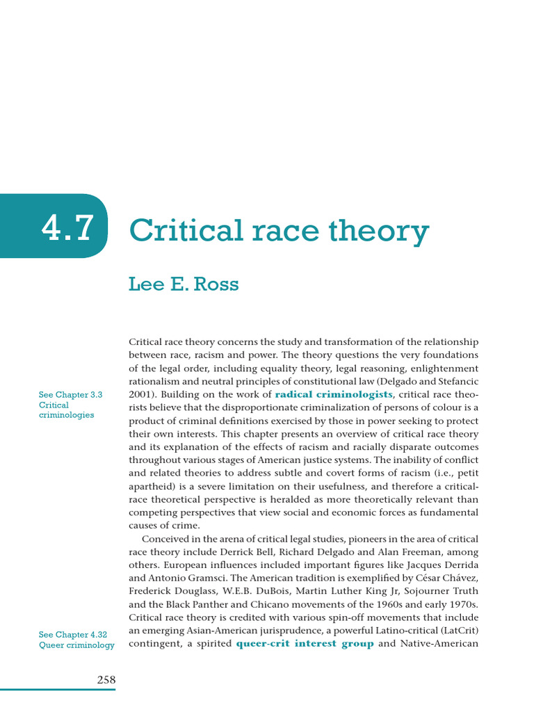 Ross, L. E. (2018) - Critical Race Theory. | PDF | Critical Race Theory ...