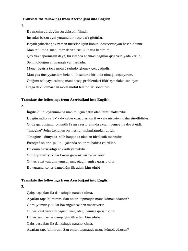 Blok Tercume | PDF