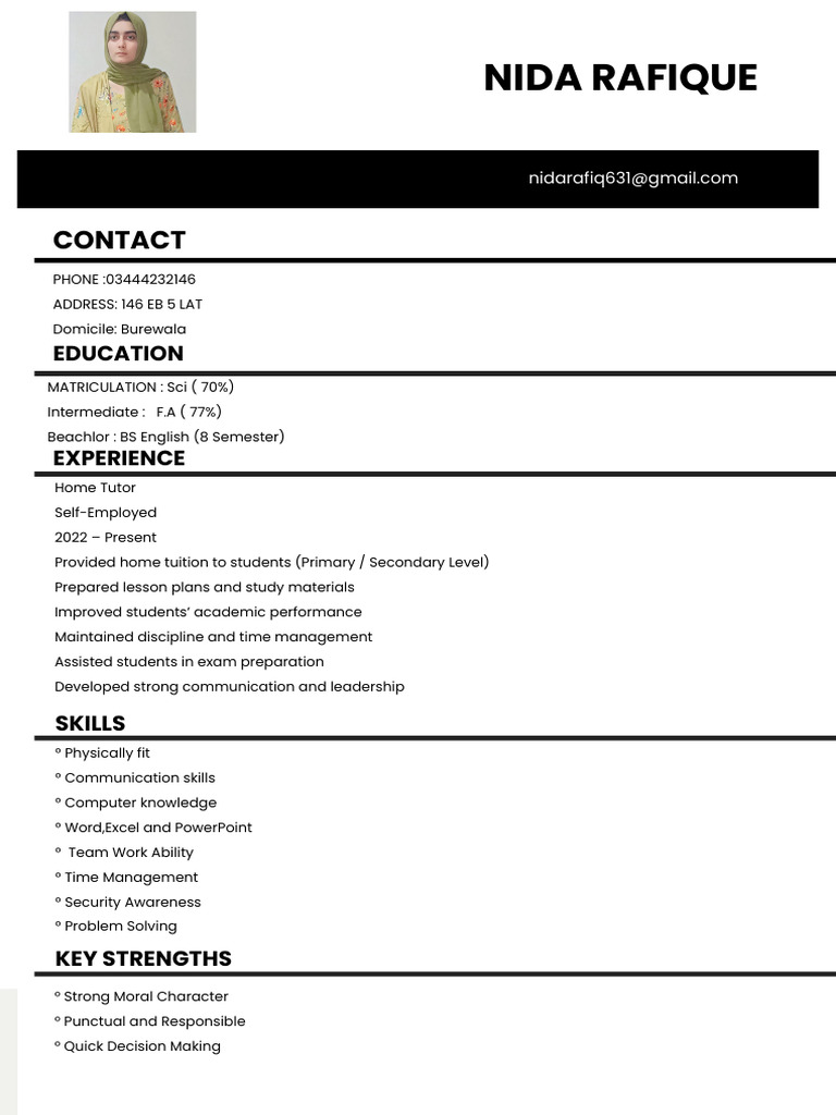 White Clean Minimalist Resume | PDF