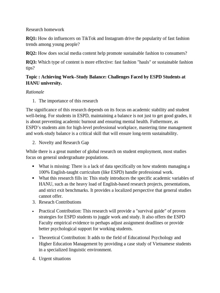 Research Homework | PDF