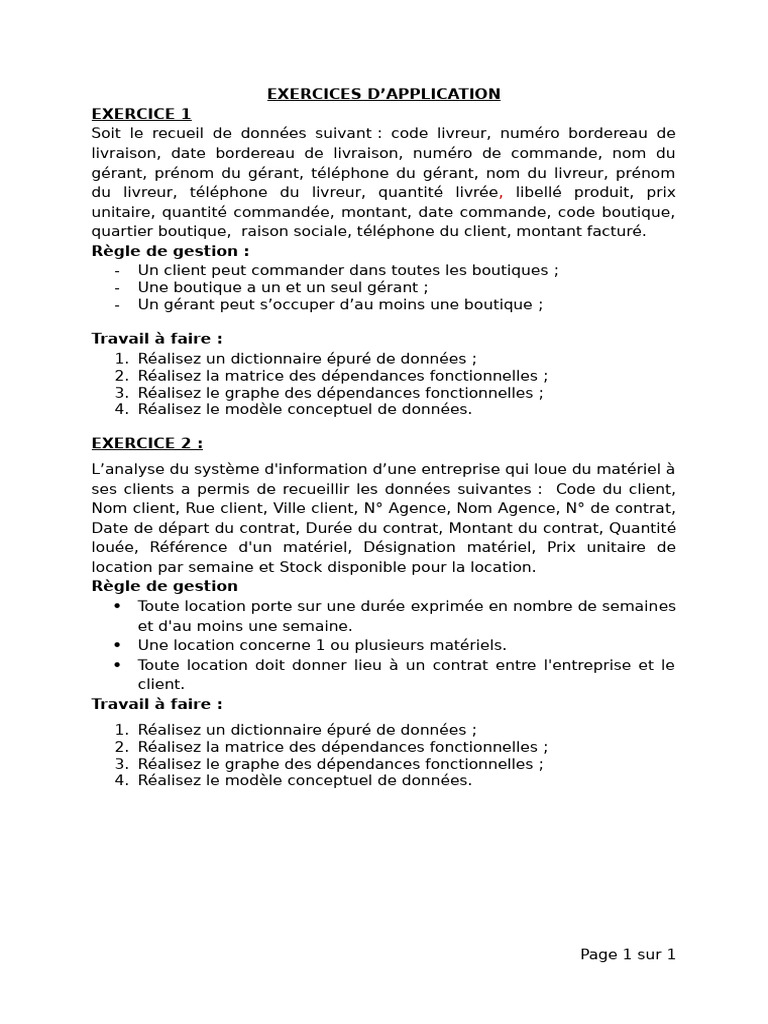EXERCICE Application Lta - 091303 | PDF