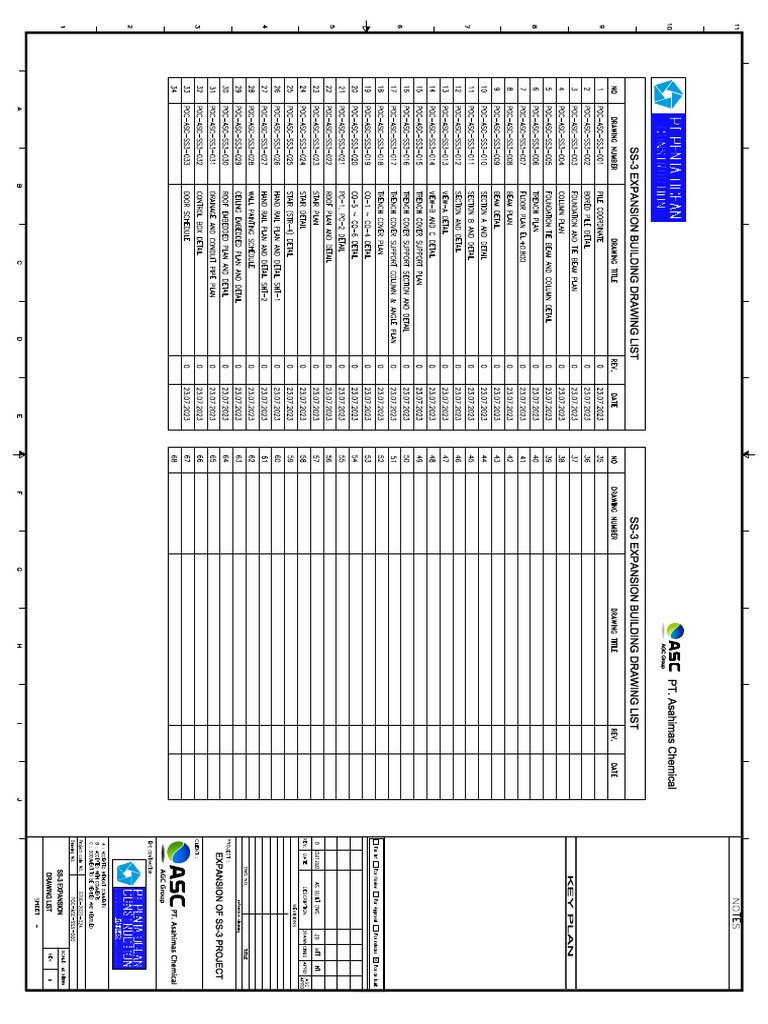 Poc Asc Ss3 000 (Drawing List) | PDF