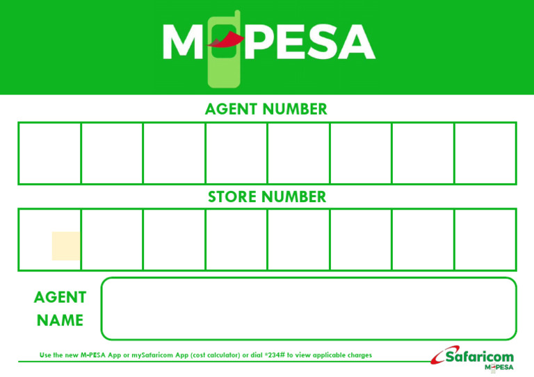 Mpesa Agent-Poster Sticker | PDF