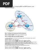 Lab 6.3 Config IBGP and EBGP Sessions, Local Prefernce and MED