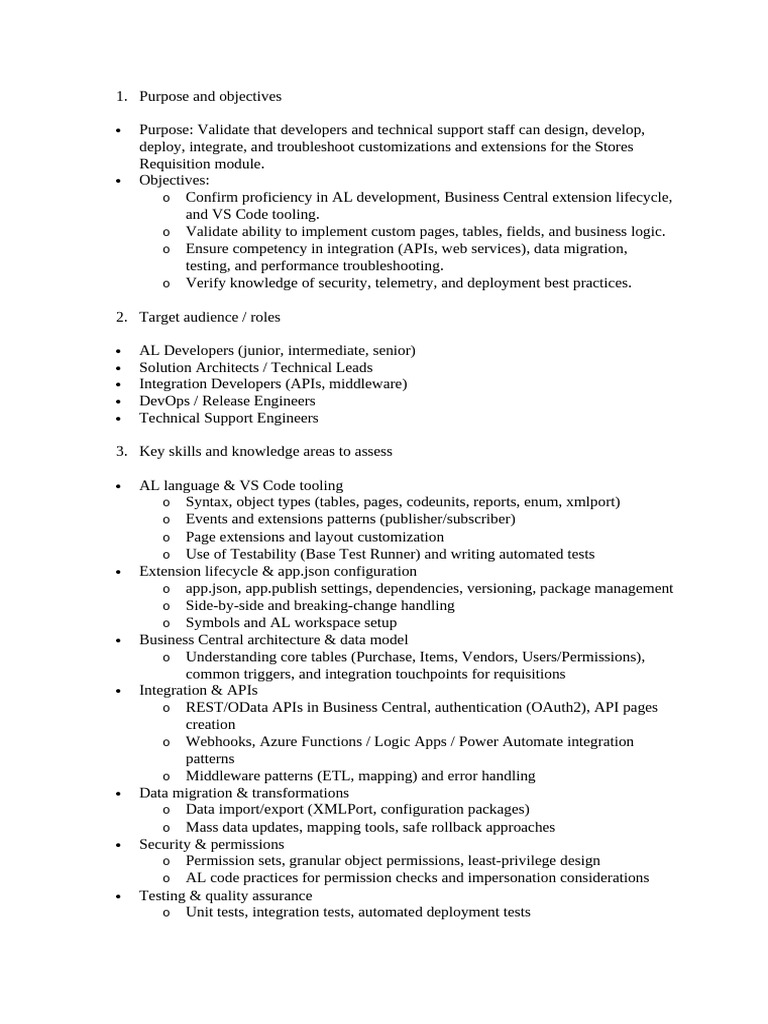 Skills Assessment For Stores Requisition System | PDF | Unit Testing ...