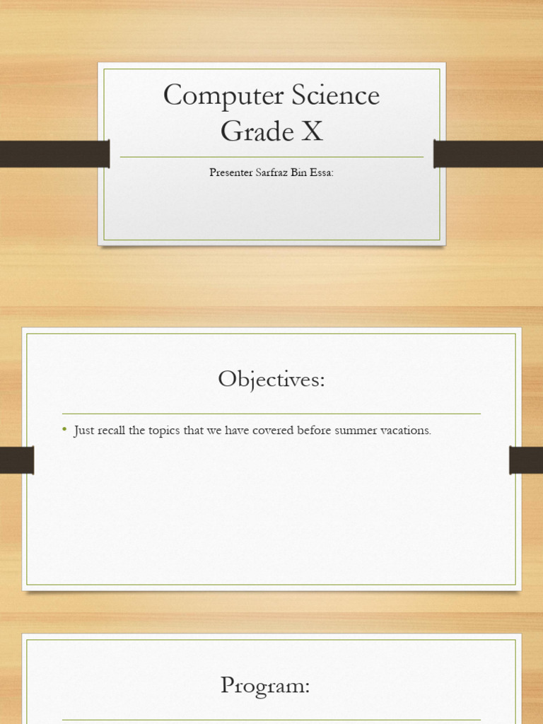 Computer Science Grade X | PDF | Programming Language | Boolean Data Type