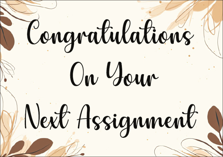 Congratulations | PDF