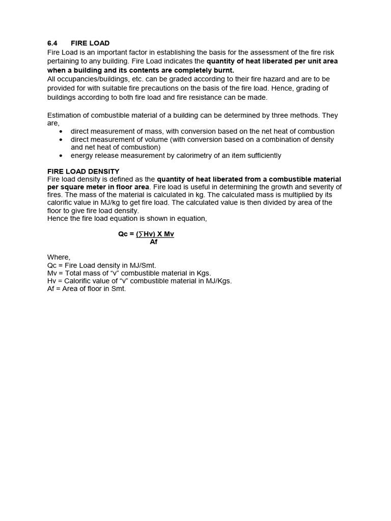 Ch3 Fire Load | PDF