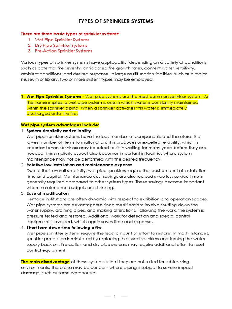 Ch5b Sprinkler Types | PDF | Fire Sprinkler System | Pipe (Fluid ...