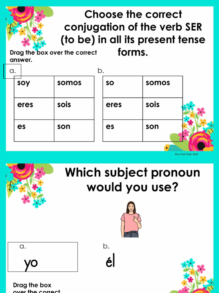Elijah Wiencek - 2B Subject Pronouns and Ser | PDF