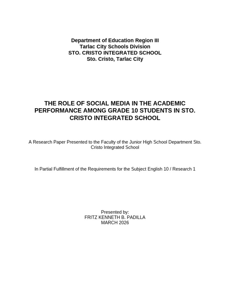 Sample Research Title and SOP | PDF