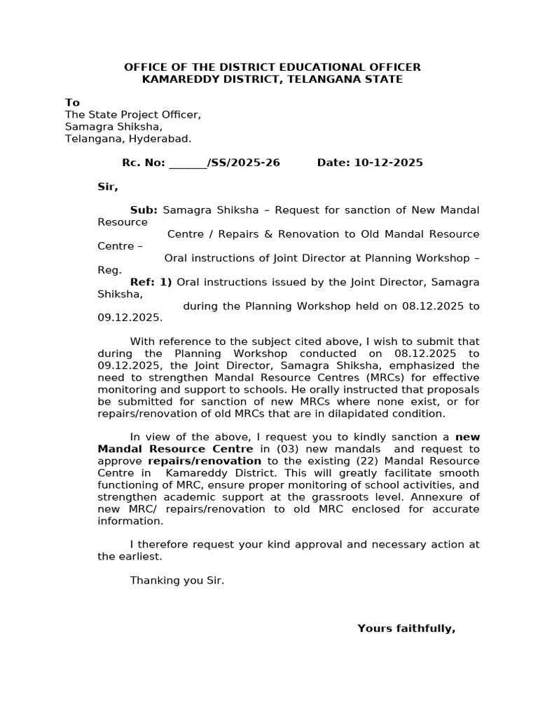 MRC Letter | PDF