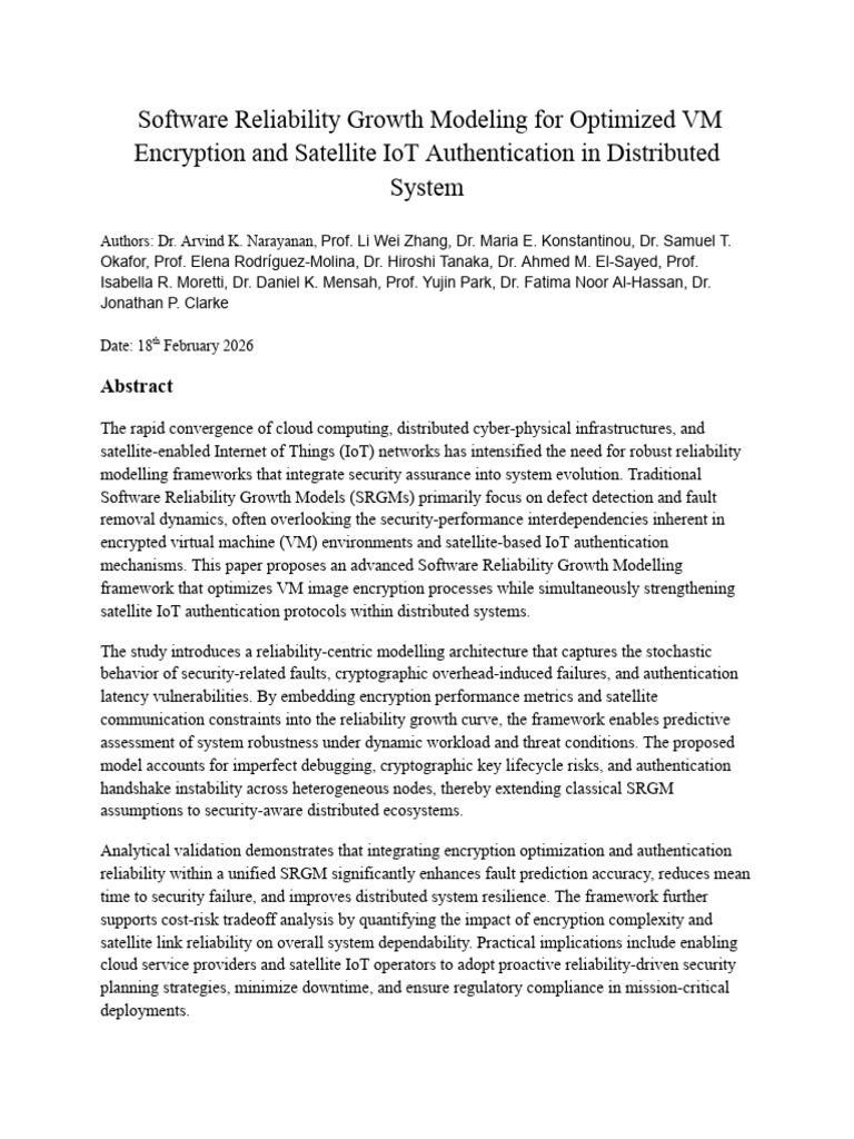 Software Reliability Growth Modelingfor Optimized VMEncryptionand ...