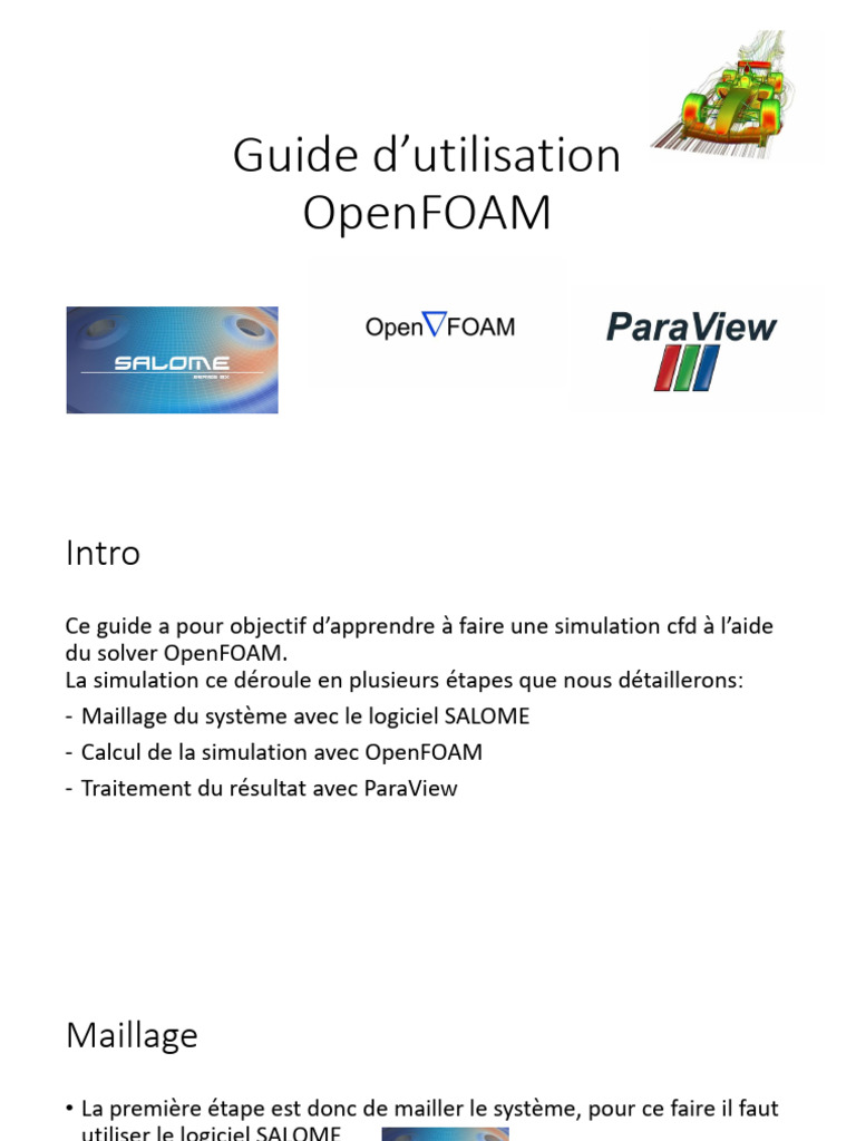 Guide D'utilisation OpenFOAM | PDF | Linux | Pression
