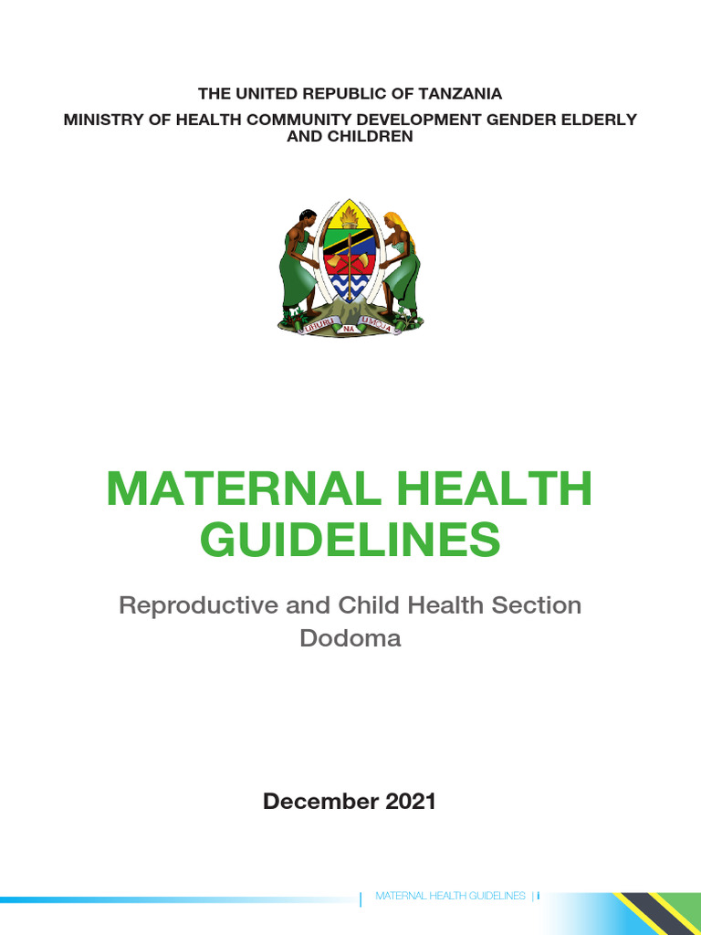 Tanzania Maternal Health Guidelines Book FNL | PDF