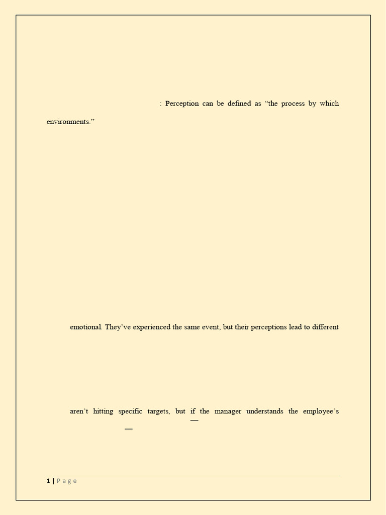 Chapter 2 Perception 2026 | PDF
