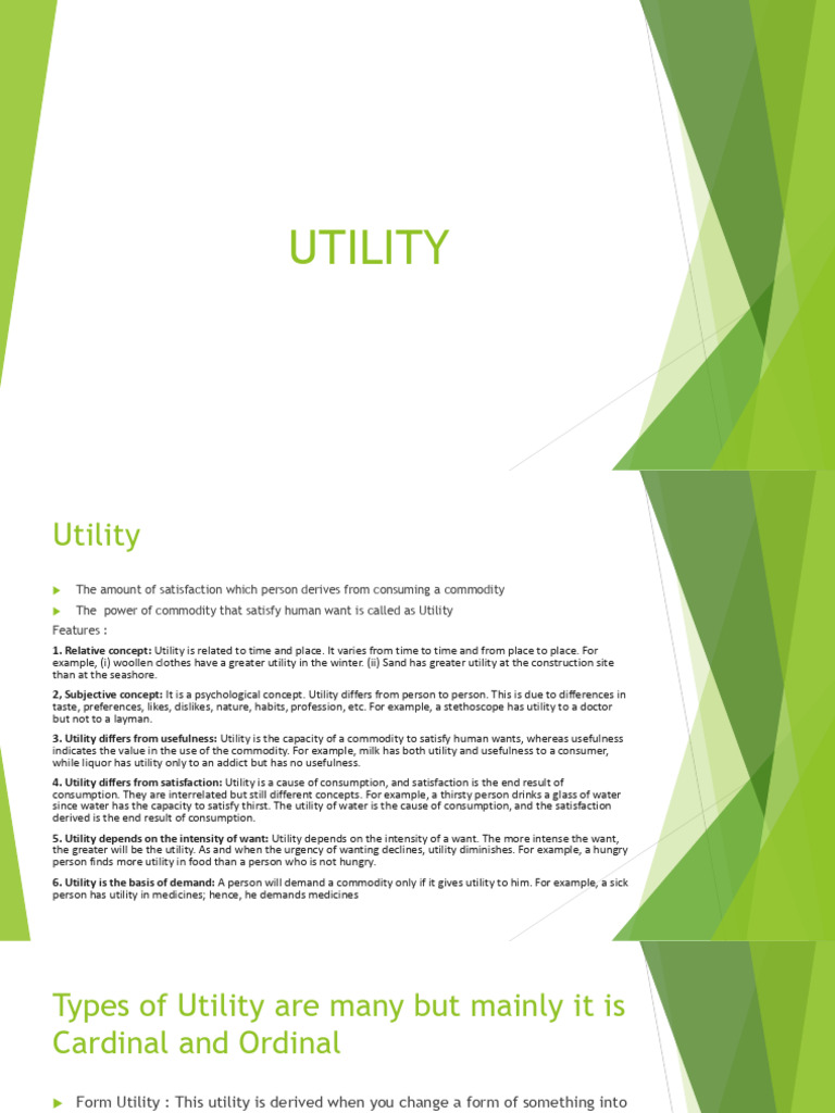 Utility Analysis & Consumer Behaviour | PDF