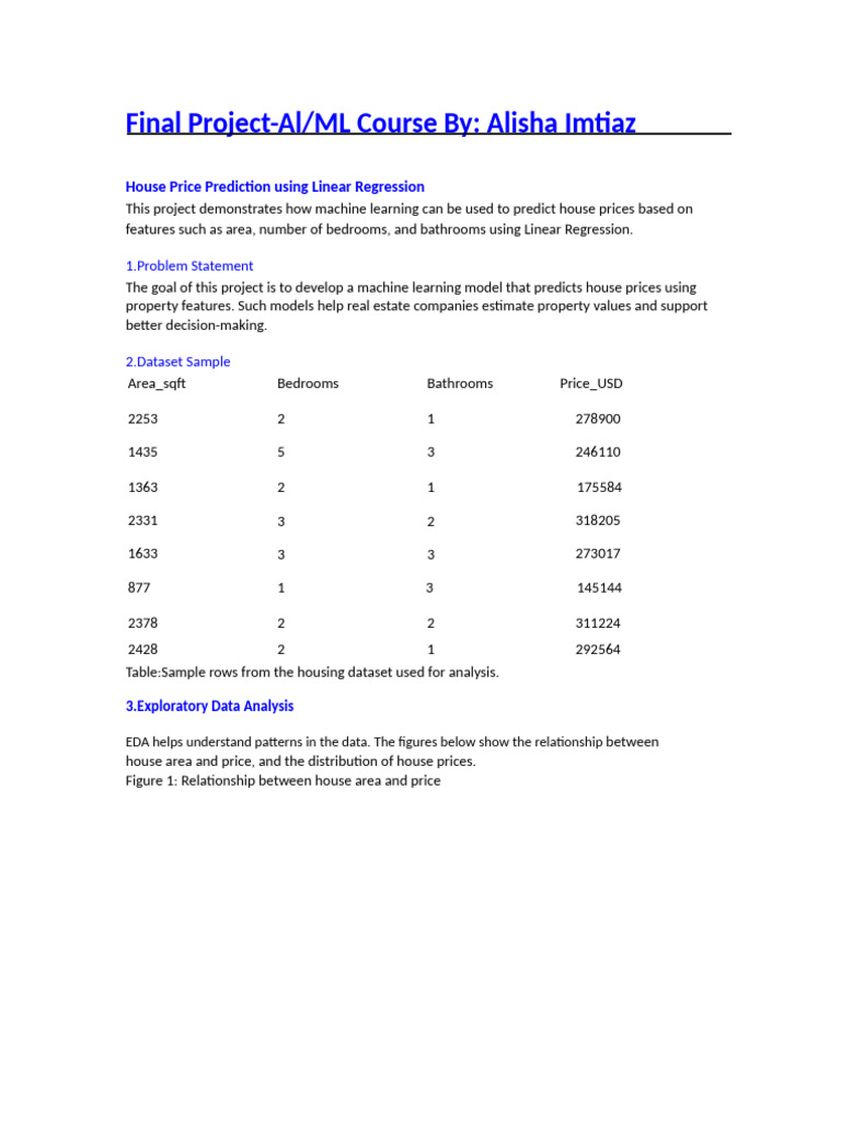 AI ML Final Project Professional | PDF