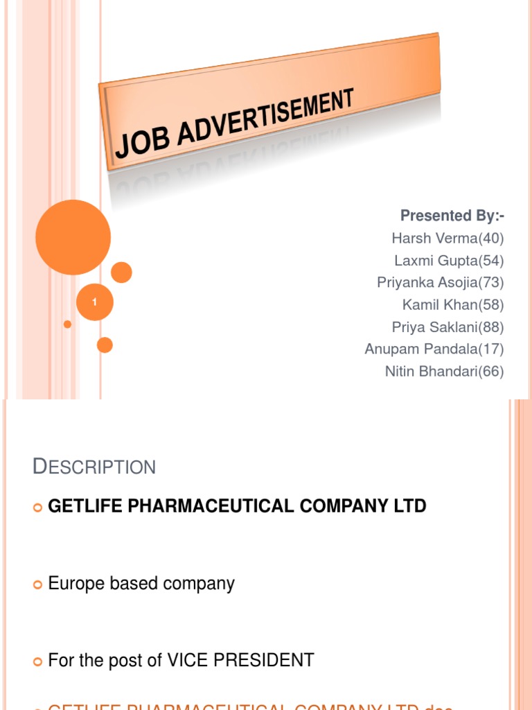 Job Advertisement | PDF