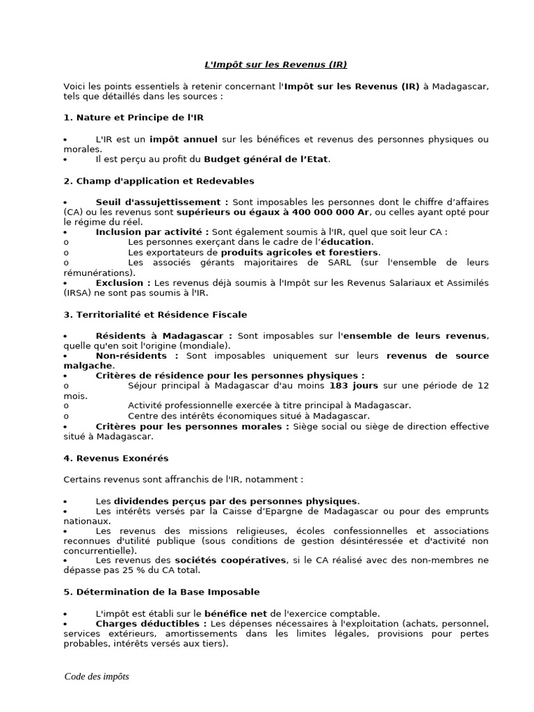 2 Cdi Resume | PDF | Impôts | Taxe sur la valeur ajoutée