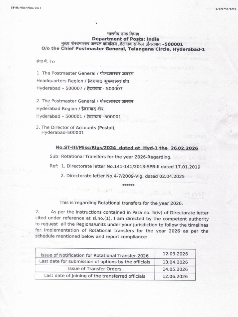 RT Notification - 2026 | PDF