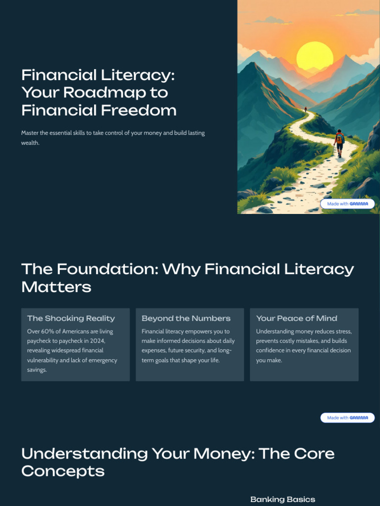 Financial Literacy Your Roadmap To Financial Freedom | PDF | Banks ...