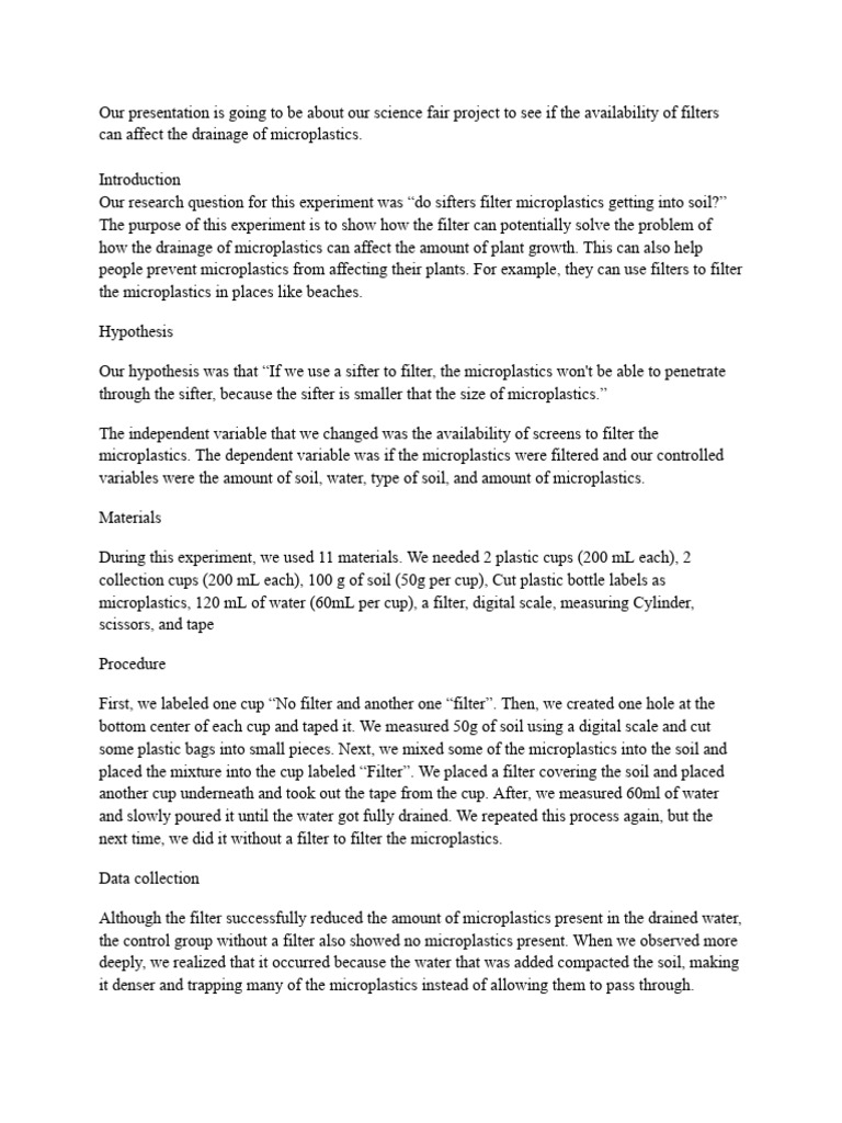 Science Fair Script - Joshua, Chaeeun, Sophia | PDF