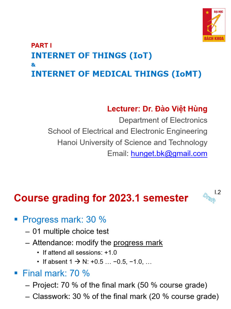 Part 1 - IoT and IoMT | PDF | Internet Of Things | Computer Network