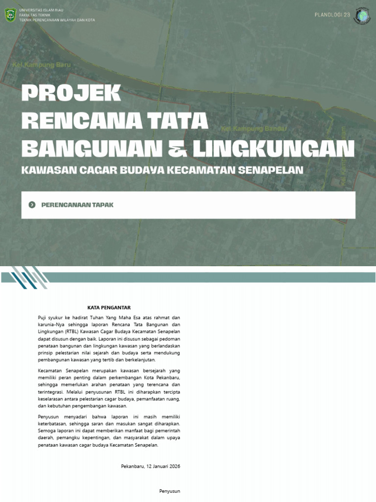 Projek RTBL (Kawasan Caga Budaya) Kecamatan Senapelan | PDF