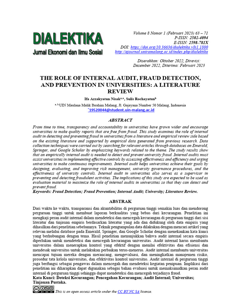 Role of Internal Audit Fraud Detection and Prevent | PDF | Internal ...