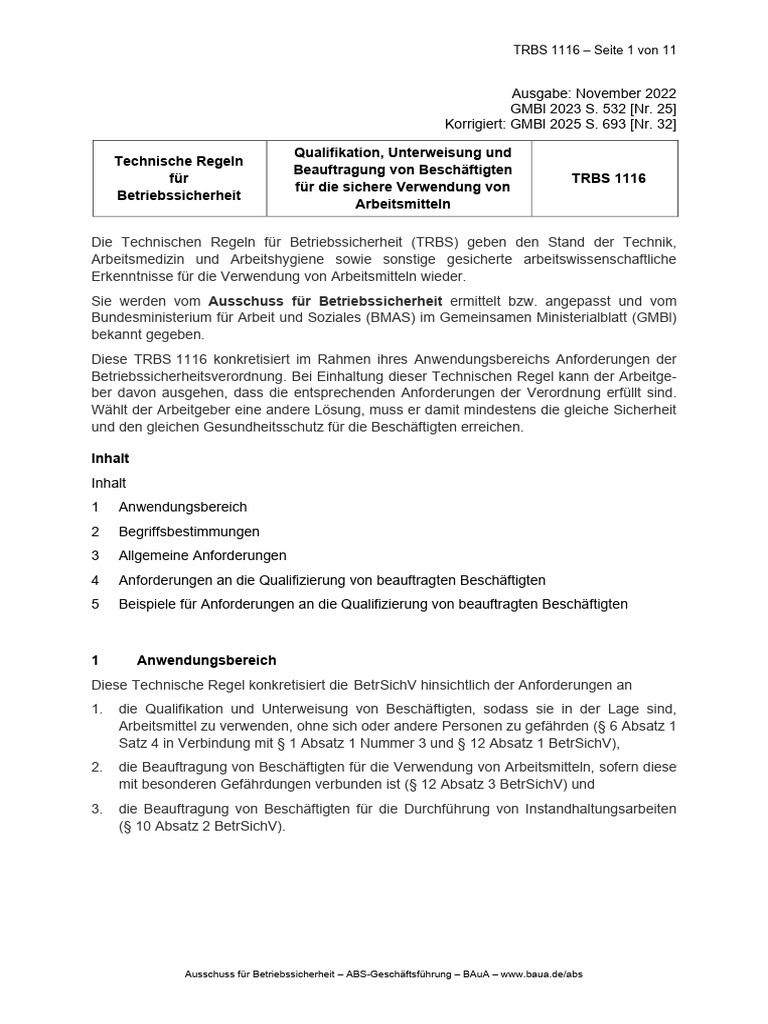 TRBS 1116 | PDF