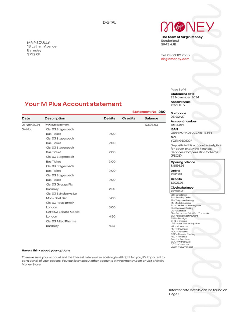 Statement 131265213 | PDF | Debit Card | Overdraft