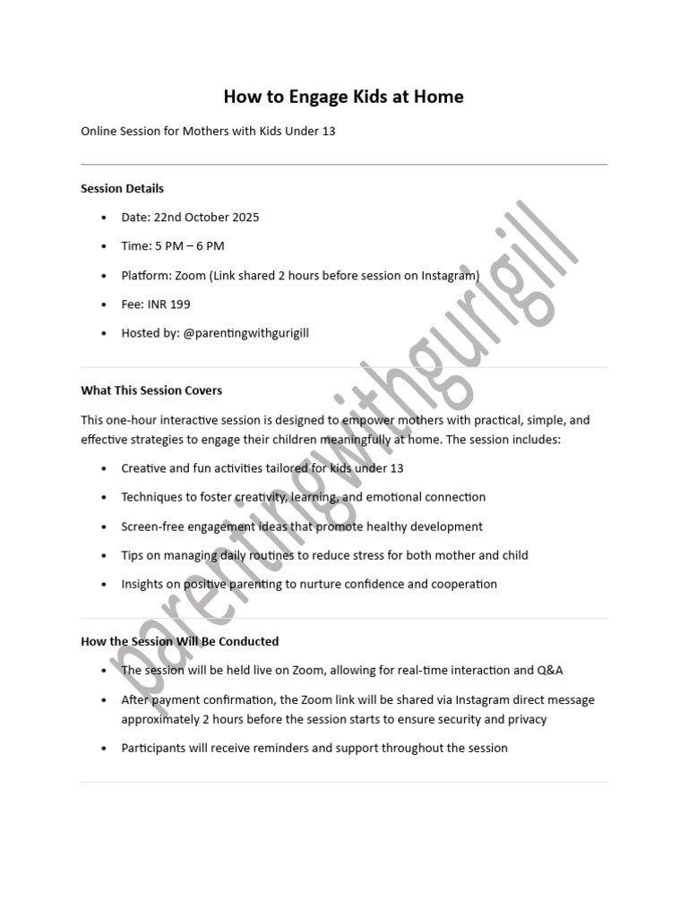 How To Engage Kids at Home | PDF