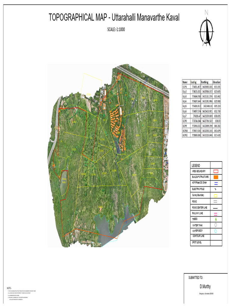 Topographical Map D.murthy | PDF | Geographical Technology | Geography