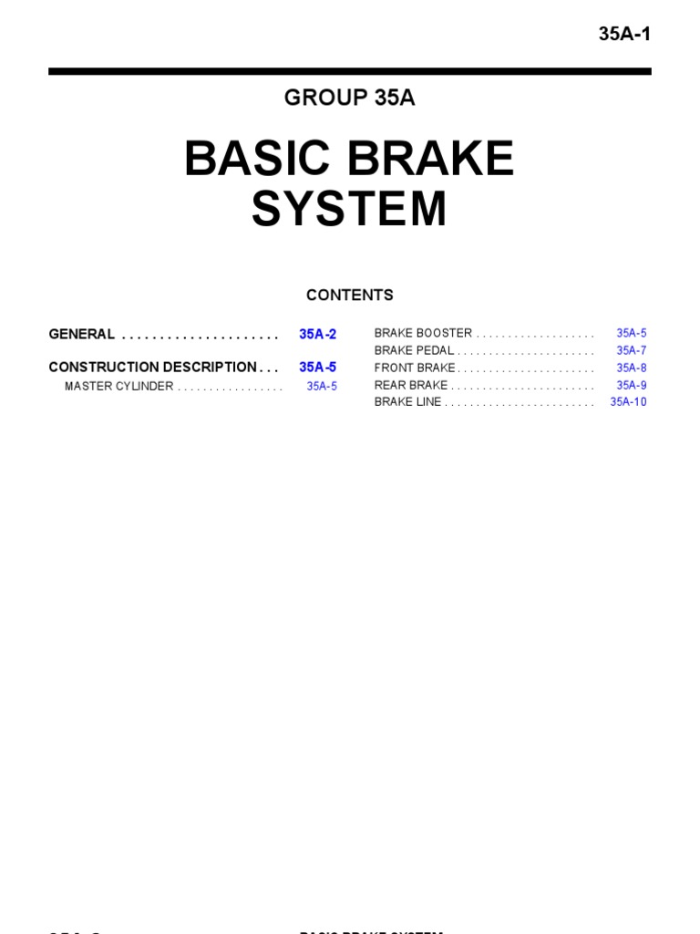 Basic Brake System Overview and Specs | PDF | Home & Garden | Computers