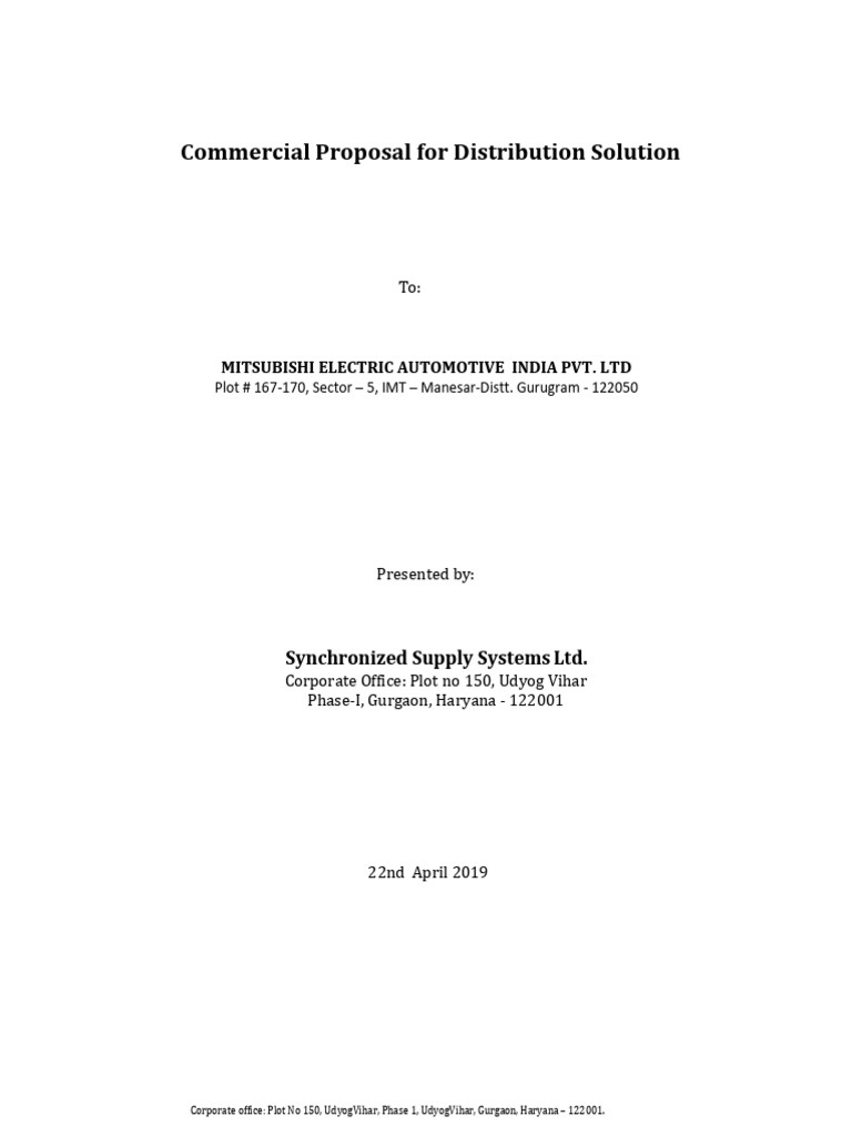 Distribution Proposal | PDF | Diesel Fuel | Supply Chain